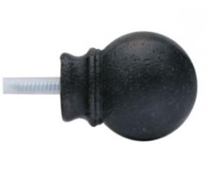 Petite Modern Ball Finial With Plug - 802 Iron Oxide